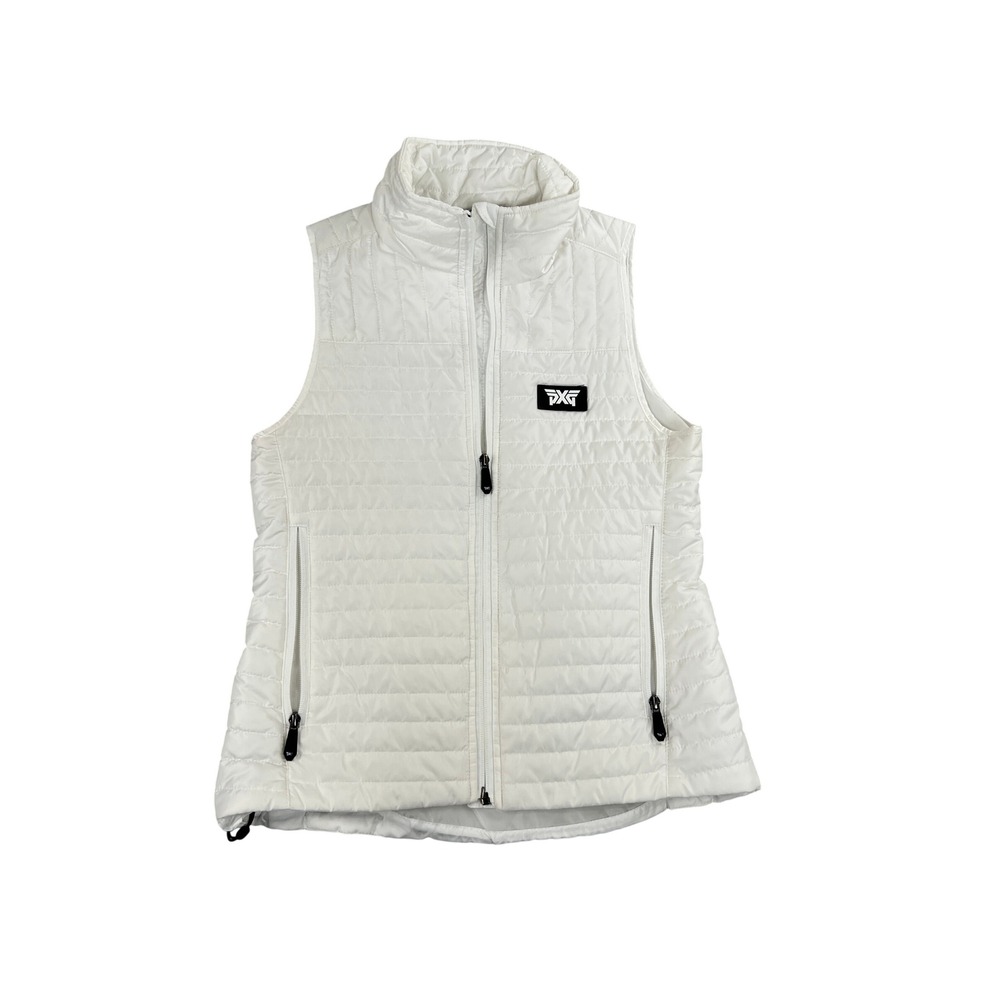 PXG Parsons Xtreme Golf Quilted Puffer Vest S White Women Athletic Sporty Layer